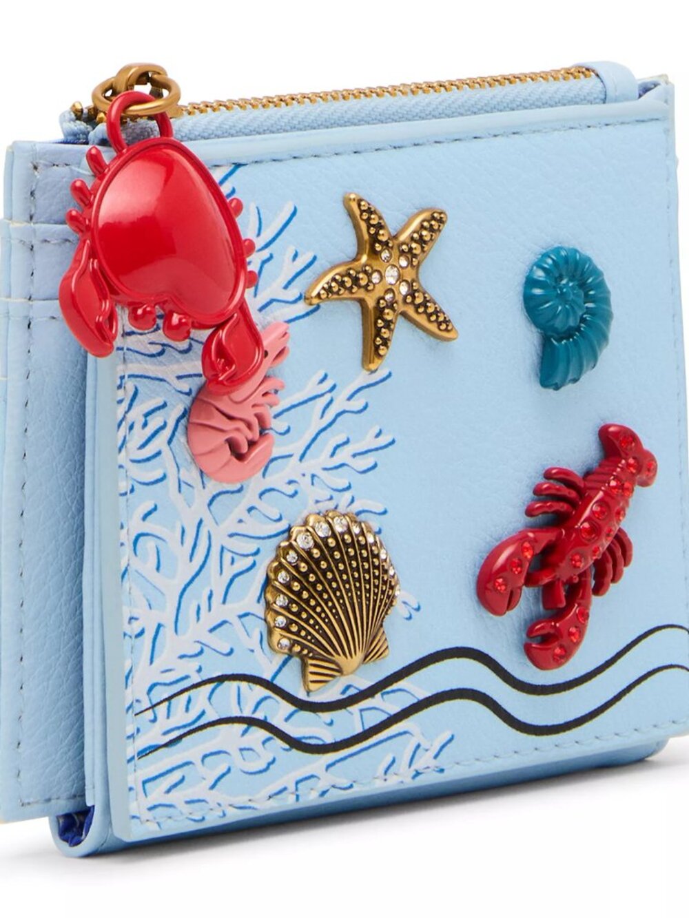 Betsey Johnson Kitsch Oh Buoy Bifold Wallet Blue NWT - Picture 2 of 7